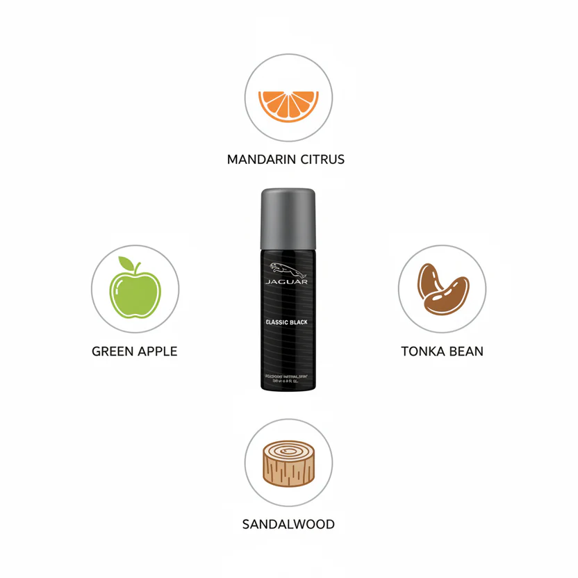 Jaguar Classic Black Deodorant Natural Spray - Image 6